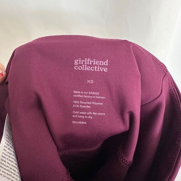 Girlfriend Collective Compressive High-Rise Legging Plum - Picture 5 of 6